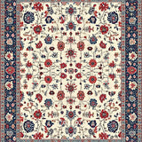 Ultra Soft Area Rug, Non Slip, Stain Resistant, Washable Area Rugs for Living Room, Bedroom, Whimsical Distressed Flower Arrangement(Ivory)