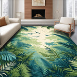 Ultra Soft Area Rug, Non Slip, Stain Resistant, Washable Area Rugs for Living Room, Bedroom, Charming Tropical Character Design(Beige)