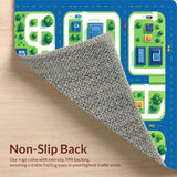 Ultra Soft Area Rug, Non Slip, Stain Resistant, Washable Area Rugs for Living Room, Bedroom, Sky Blue Urban Adventure Play Area(Blue)