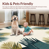 Ultra Soft Area Rug, Non Slip, Stain Resistant, Washable Area Rugs for Living Room, Bedroom, Luxurious Gray and White Geometric Art(Beige)