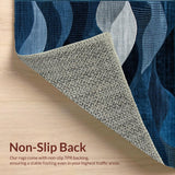 Chic Oceanic Flowing Design Element(Blue)