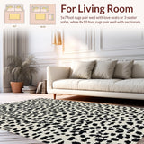 Ultra Soft Area Rug, Non Slip, Stain Resistant, Washable Area Rugs for Living Room, Bedroom, Modern Animal Design Stain-Resistant Narrow Carpet(Beige)