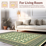 Beige & Black Geometric Area(Beige)