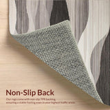 Ultra Soft Area Rug, Non Slip, Stain Resistant, Washable Area Rugs for Living Room, Bedroom, Sleek Modern Abstract Aesthetic(Gray)