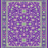 Ultra Soft Area Rug, Non Slip, Stain Resistant, Washable Area Rugs for Living Room, Bedroom, Contemporary Bright Floral Arrangement(Purple)