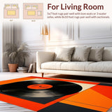 Vibrant Semi Circle Record Design(Black)