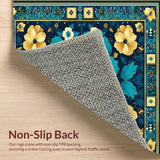 Ultra Soft Area Rug, Non Slip, Stain Resistant, Washable Area Rugs for Living Room, Bedroom, Durable Large Indoor(Blue)