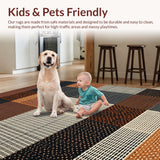 Ultra Soft Area Rug, Non Slip, Stain Resistant, Washable Area Rugs for Living Room, Bedroom, Vibrant Cowboy-Themed Bath Decor(Brown)