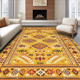 Ultra Soft Area Rug, Non Slip, Stain Resistant, Washable Area Rugs for Living Room, Bedroom, Charming Crochet Detail Accent(Yellow)