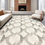 Ultra Soft Area Rug, Non Slip, Stain Resistant, Washable Area Rugs for Living Room, Bedroom, Geometric Beige Non Slip Backing Entryway Modern Hallway Area(Beige)