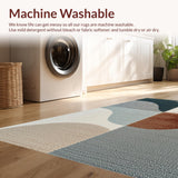Ultra Soft Area Rug, Non Slip, Stain Resistant, Washable Area Rugs for Living Room, Bedroom, Modern Grey Brown Carpet for Home Office and Bedroom(Beige)