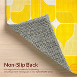 Ultra Soft Area Rug, Non Slip, Stain Resistant, Washable Area Rugs for Living Room, Bedroom, Vibrant Sunny Irregular Aesthetic(Yellow)