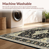 Vintage Inspired Black and Beige Area(Black)