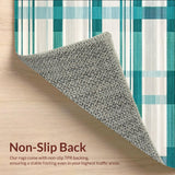 Artistic Irregular Plaid with Blue Green and Light Beige Contrasts(Beige)