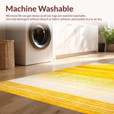 Ultra Soft Area Rug, Non Slip, Stain Resistant, Washable Area Rugs for Living Room, Bedroom, Elegant Soft Yellow Accent Piece(Yellow)