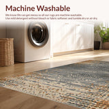 Ultra Soft Area Rug, Non Slip, Stain Resistant, Washable Area Rugs for Living Room, Bedroom, Sleek Contemporary Wildlife Canvas(Gray)