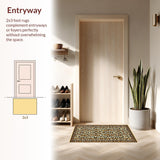 Ultra Soft Area Rug, Non Slip, Stain Resistant, Washable Area Rugs for Living Room, Bedroom, Elegant Earth Tone Animal Shape(Beige)