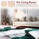 Emerald Swirl Abstract Elegance(White)