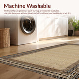 Ultra Soft Area Rug, Non Slip, Stain Resistant, Washable Area Rugs for Living Room, Bedroom, Vibrant Rustic Animal Print Design(Beige)