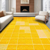 Ultra Soft Area Rug, Non Slip, Stain Resistant, Washable Area Rugs for Living Room, Bedroom, Modern Yellow Geometric Living Room Area Rug(Yellow)