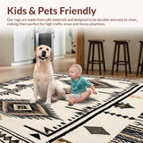 Savanna Spirit Runner with Ethnic Medallion and Geometric Stripe Area Motif(Beige)