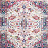 Ultra Soft Area Rug, Non Slip, Stain Resistant, Washable Area Rugs for Living Room, Bedroom, Luxurious Colorful Diamond Design(White)