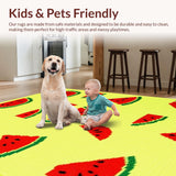 Ultra Soft Area Rug, Non Slip, Stain Resistant, Washable Area Rugs for Living Room, Bedroom, Whimsical Shaped Decorative Piece(Yellow)