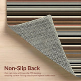 Ultra Soft Area Rug, Non Slip, Stain Resistant, Washable Area Rugs for Living Room, Bedroom, Chic Animal Stripe Aesthetic(Black)