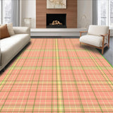 Ultra Soft Area Rug, Non Slip, Stain Resistant, Washable Area Rugs for Living Room, Bedroom, Stylish Light Green Graphic Pattern(Red)