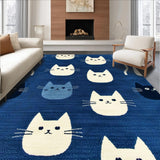 Funny Cat Theme Bathroom Accent(Blue)