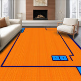 Ultra Soft Area Rug, Non Slip, Stain Resistant, Washable Area Rugs for Living Room, Bedroom, Vibrant Retro Game Aesthetic(Orange)