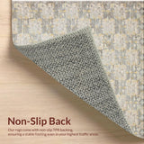 Ultra Soft Area Rug, Non Slip, Stain Resistant, Washable Area Rugs for Living Room, Bedroom, Rustic Earthy Toned Vine Motif(Gray)
