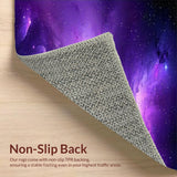 Ultra Soft Area Rug, Non Slip, Stain Resistant, Washable Area Rugs for Living Room, Bedroom, Striking UV Illuminated Celestial Display(Purple)