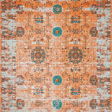 Ultra Soft Area Rug, Non Slip, Stain Resistant, Washable Area Rugs for Living Room, Bedroom, Warm Toned Abstract Pattern(Orange)