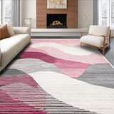 Ultra Soft Area Rug, Non Slip, Stain Resistant, Washable Area Rugs for Living Room, Bedroom, Stylish Modern Artistic Expression(Pink)