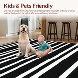 Stylish Earthy Tone Striped Accent(Black)