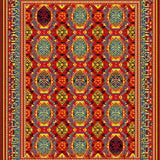 Eclectic Color Splash Tapestry Look(Red)