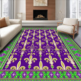 Ultra Soft Area Rug, Non Slip, Stain Resistant, Washable Area Rugs for Living Room, Bedroom, Stylish Seasonal Decor Influence(Purple)