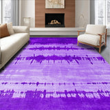 Ultra Soft Area Rug, Non Slip, Stain Resistant, Washable Area Rugs for Living Room, Bedroom, Unique Contemporary Tie-Dye Flair(Purple)