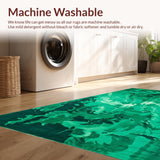 Ultra Soft Area Rug, Non Slip, Stain Resistant, Washable Area Rugs for Living Room, Bedroom, Artistic Shaggy Color Fusion(Green)