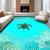 Ultra Soft Area Rug, Non Slip, Stain Resistant, Washable Area Rugs for Living Room, Bedroom, Serene Nautical Color Harmony(Blue)