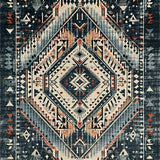 Ultra Soft Area Rug, Non Slip, Stain Resistant, Washable Area Rugs for Living Room, Bedroom, Chic Distressed Geometric Accents(Gray)
