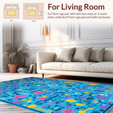 Striking Colorful Symmetrical Design(Blue)