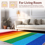 Ultra Soft Area Rug, Non Slip, Stain Resistant, Washable Area Rugs for Living Room, Bedroom, Colorful Kids Room Non-Slip Play Area Carpet(Red)