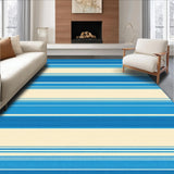Azure Horizon Striped Durable Non Shedding Versatile Style(Blue)