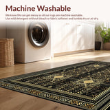 Stylish Abstract Black and Gold Motif(Black)