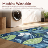 Bright Tropical Leaf Composition(Blue)