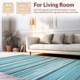 Eclectic Aqua Striped Motif(Blue)