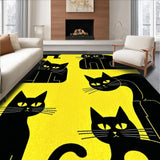 Contemporary Abstract Cat Artwork(Yellow)