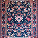 Ultra Soft Area Rug, Non Slip, Stain Resistant, Washable Area Rugs for Living Room, Bedroom, Rustic Modern Colorful Motif(Blue)